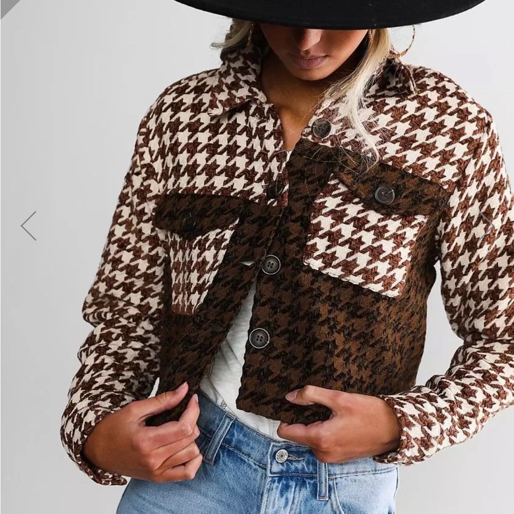 Houndstooth Cropped Jacket Women’s Large